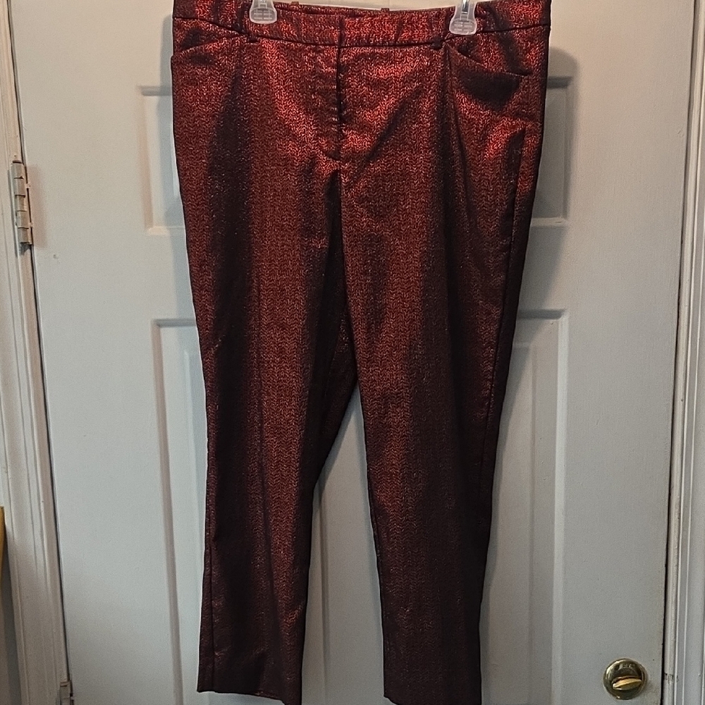 Worthington Red Dress Pants with Slim Silhouette